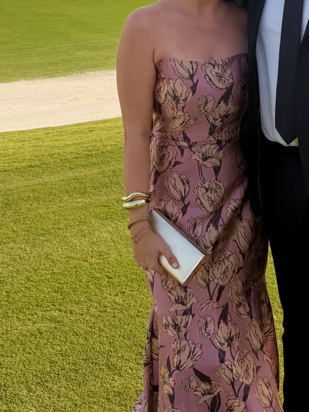 Lulu's Mauve Strapless Maxi - Black Tie Attire